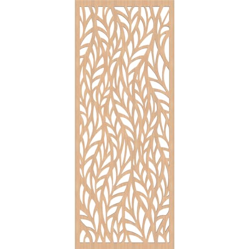 Image of Ortonville Decorative Pierced Fretwork Wood Wall Panels, 17 3 /8 inchW x 44 3 /8 inchH x 3 /8 inchT, Hickory