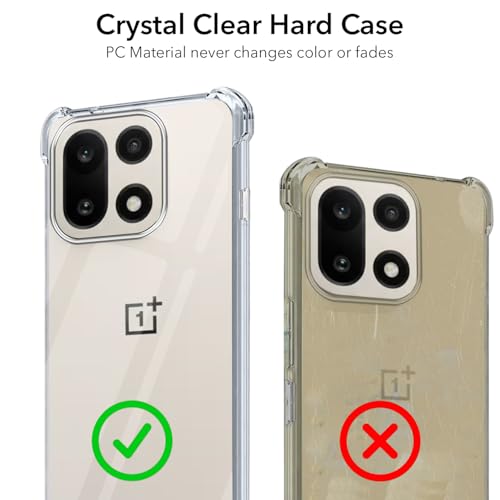 Image of Jkobi Shockproof Crystal-Clear Back Cover for OnePlus 15 5G (Anti Yellow Case | Drop & Camera Protection | Hard Polycarbonate)