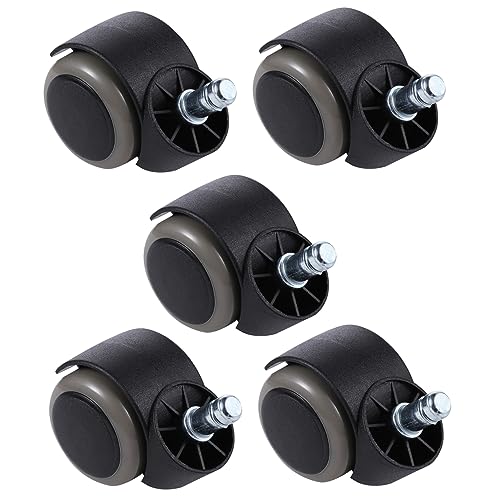 HOMSFOU 5pcs Office Chair Caster Wheels Nylon Material Floor Protectors Felt Pads for Furniture Feet