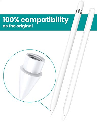 Klearlook Replacement Tip for (i) Pad Pencil [2 Pack] Sensitive iPencil Nibs Extra Stylus Pen Tips for (i) Pad Pencil 1st and 2nd Generation (i) Pad Air/Mini/Pro Series, Screen Protector Supported - Thumbnail 3