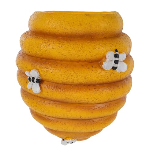 TOYANDONA Maceta Colgante de Resina Forma de Nido de Abeja Maceta Decorativa de Pared Resistente para Jardín y Hogar Diseño Compacto y Práctico para Decoración Interior y Exterior