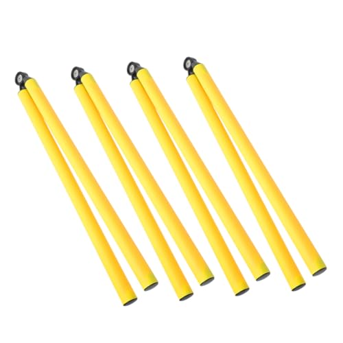 POPETPOP 4pcs Bâtons de Patinage Jaunes en Abs et Métal Design Pratique et Haute Durabilité pour Entraînement de Football et Club Sportif