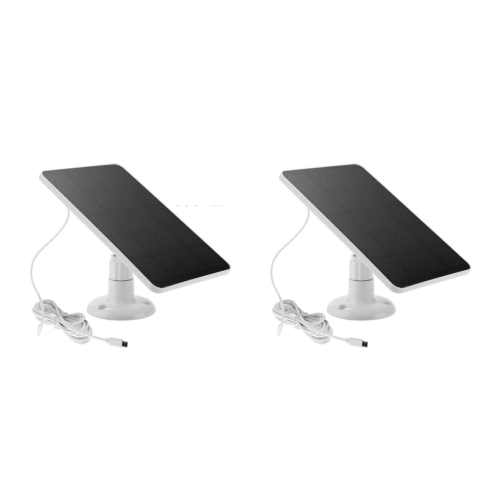 1 szt. 10W 5V ładowarka do ogniw słonecznych USB + type-c 2w1 ładowanie przenośne panele słoneczne do kamery bezpieczeństwa System oświetlenia domowego Bezpieczny I Wydajny(White 2pcs)