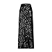Women's Sequins Sparkly Long Skirts High Elastic Waist Glitter Sparkle A Line Maxi Skirt Concert Party Club Skirt Black XXL