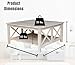 Solid Wood Hampton Square Coffee Table, Unfinished