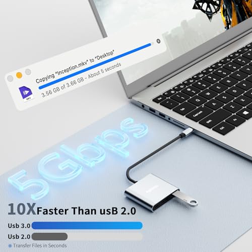 Image of USB C to HDMI Adapter, 4K@60Hz HDMI to USB-C Adapter with USBA 3.0 & 100W PD Port Multiport Digital AV Converter for MacBook Pro /Air, iPad, iPhone 15 /16, Tablets, Switch, TV, Monitor and More