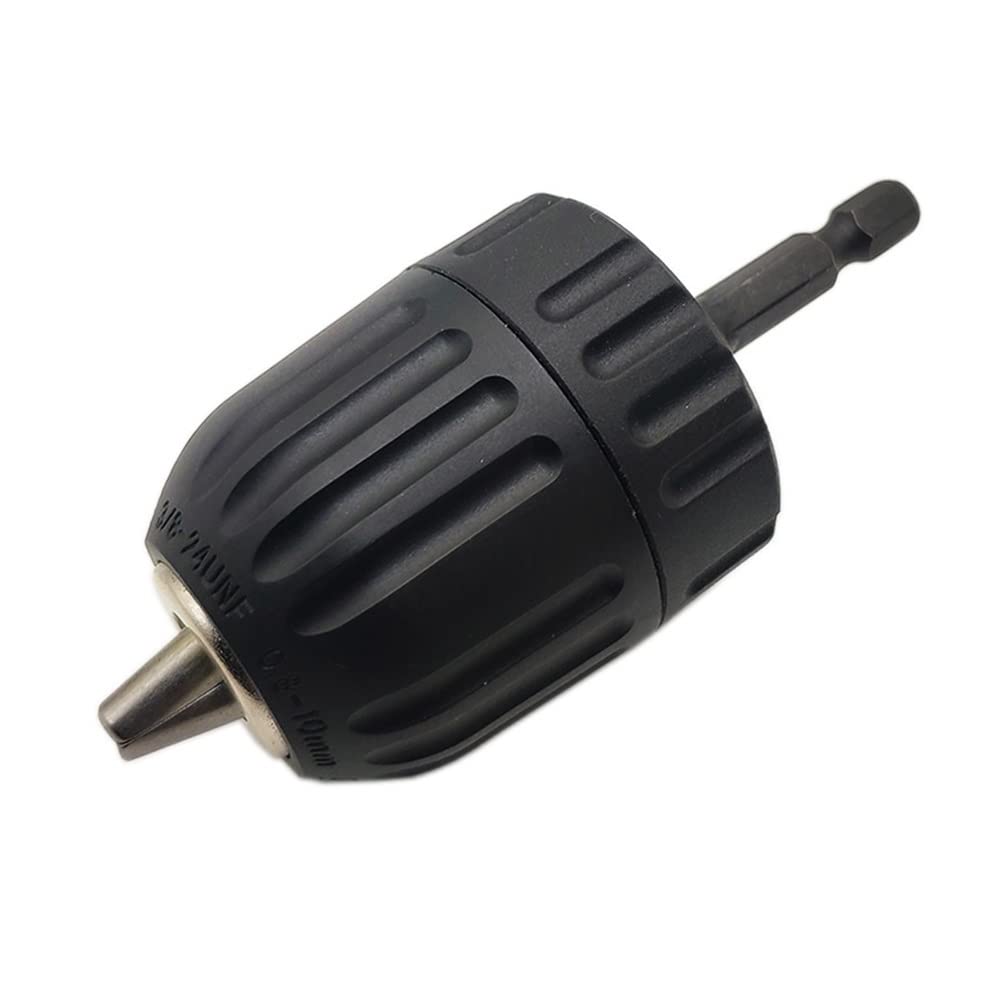 Bezkluczowy uchwyt wiertarski Precyzyjny konwerter 0,8-10 mm Adapter szybkiej wymiany gwintu 3/8-24UNF SDS-Plus 1/4 Shank Hex Mandril Manual (Kolor: uchwyt i SDS Plus)