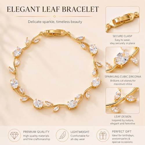Image of Shining Diva Fashion Tulip Bracelet for Women, Floral Crystal, Anti Tarnish Jewellery Stylish Bracelet Gifts for Girls