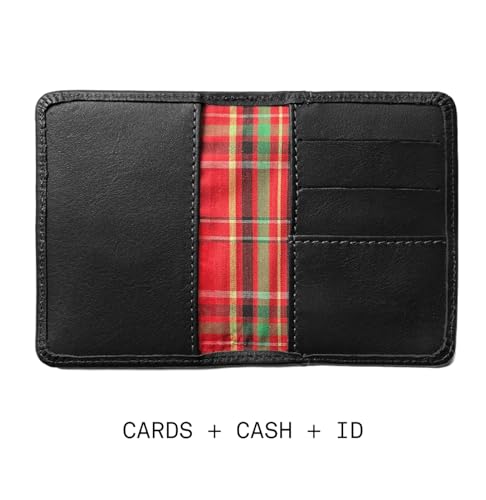 Leather Wallet for Apple AirTag NW041I – Slim Front Pocket Bifold – Handmade in Brazil – Full-Grain Leather – Holds Cards & Cash – Gift for Men – Minimalist Travel Wallet - Black3