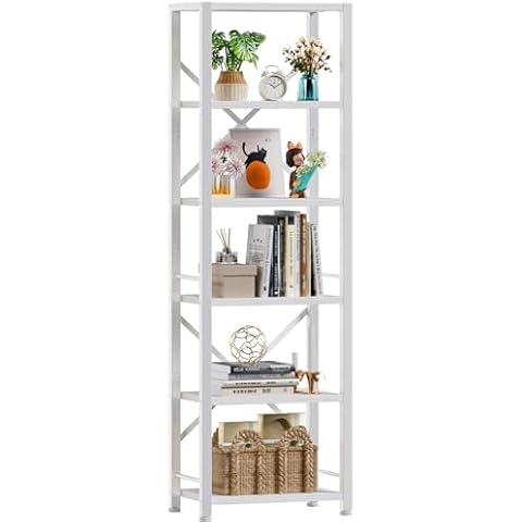 Furologee White Tall Bookshelf Cover