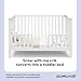 Storkcraft Hillcrest 4-in-1 Convertible Crib (White) - Converts to Daybed, Toddler Bed, and Full-Size Bed, Fits Standard Full-Size Crib Mattress, Adjustable Mattress Support Base
