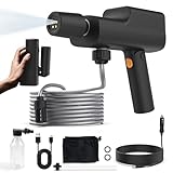 ABLEMARK Foldable Cordless Pressure Washer with Battery & Car Charger, 249PSI Portable Power Washer Gun with 16.4 FT Hose & 5-in-1 Nozzle Handheld High Pressure Cleaner for Car Bicycles Camping Patio
