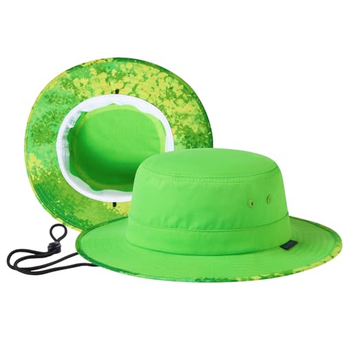 Image of UPF 50+ Foldable Sun Hat Patterned Under Brim Bucket Hats for Summer Hiking Fishing Beach Safari Men Women
