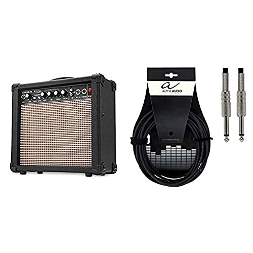 Rocktile Scream-15 Ampli de Guitare & Alpha Audio 190000 Basic Line Câble pour Instrument Jack 6,3 mm 3 m Noir - Les Beatles, Paul McCartney, John Lennon, RIngo Starr, George Harrison Rocktile Scream-15 Ampli de Guitare & Alpha Audio 190000 Basic Line Câble pour Instrument Jack 6,3 mm 3 m Noir