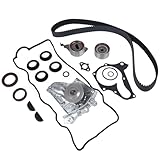 Autoround Timing Belt Kit with Water Pump Fit for 1987-2001 Toyota Camry 2.0L, 96-00 RAV4 2.0L, 87-99 Celica 2.0L 2.2L, 91-95 MR2 2.2L, 99-01 Solara 2.2L, 3SFE 5SFE L4 Engine, Replace# TBK138