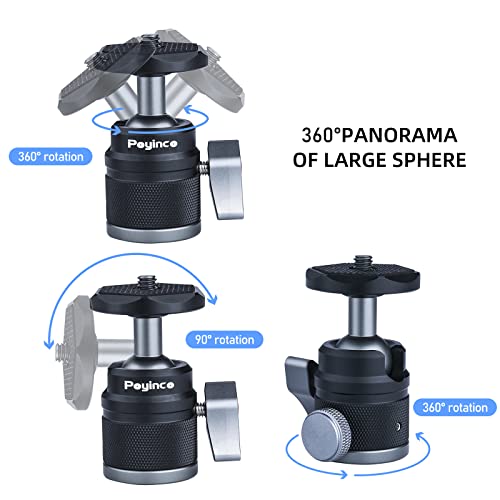 Mini cabezal de bola para DSLR que evita vibraciones en tripode 3
