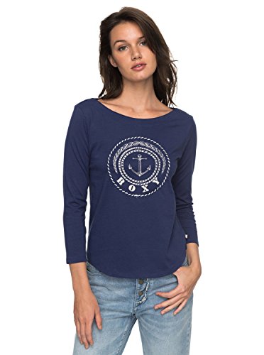 Roxy Womens Soul Club B - Long Sleeve Top - Women - L - Blue Deep Cobalt L