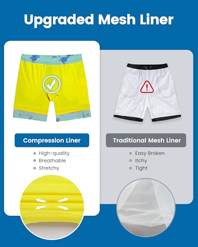 Image of maamgic Mens Swim Trunks with Compression Liner 7 Inch Inseam Mens Bathing Suit Quick Dry Swimming Trunks Swimsuit