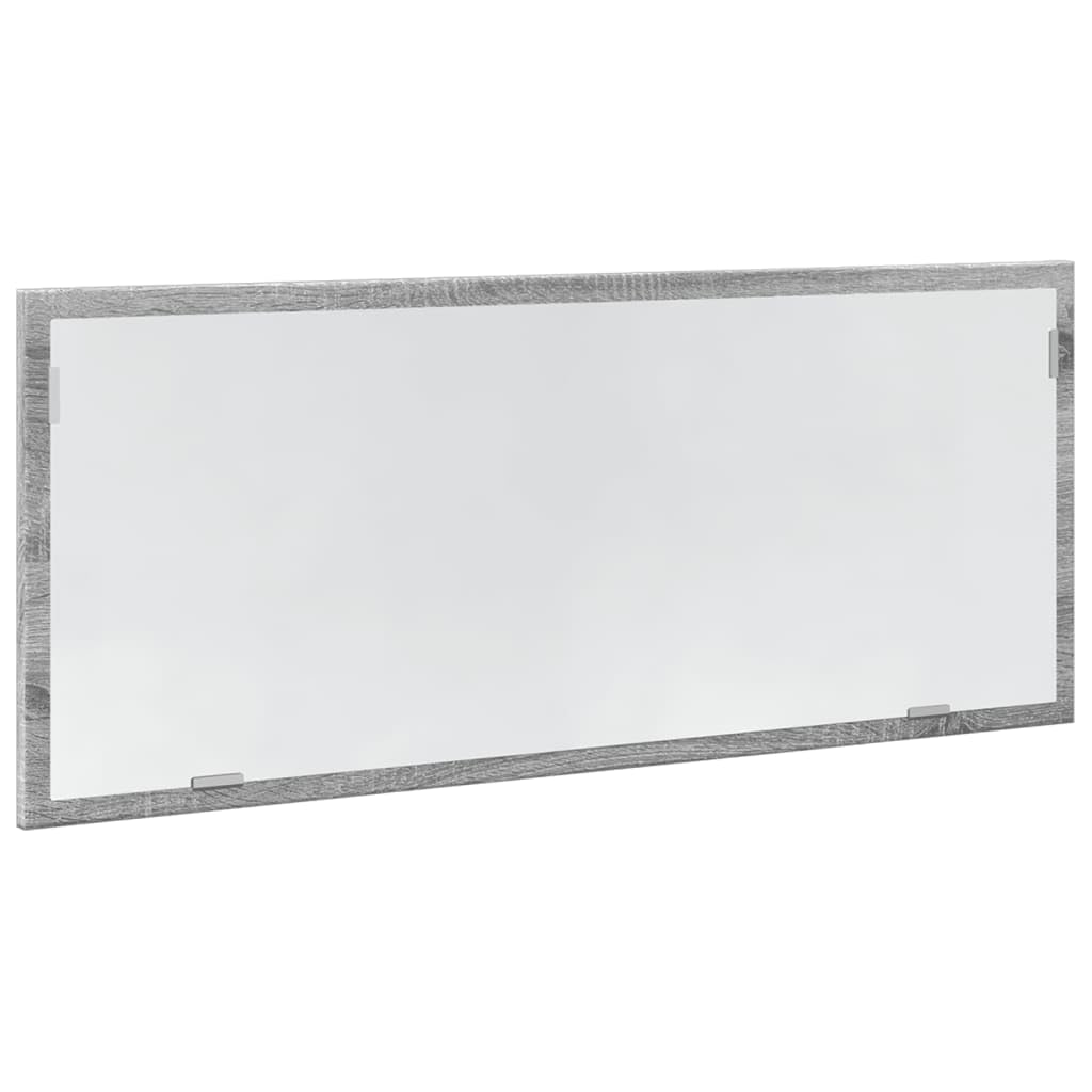 LED-Badspiegel Grau Sonoma 100 x 8,5 x 37 cm aus Holzwerkstoff mit Wandmontage Modernes Design für Badezimmer Gäste WC & Wellnessbereich