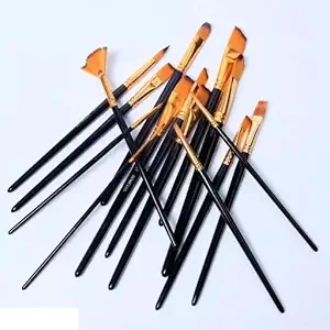 ECLET Art Brush Set for Artists, Painting Brushes Set of 12 Professional Round Pointed Tip Nylon Hair Artist Acrylic Paint Brush for Acrylic/Water Colour/Oil Painting Item 51