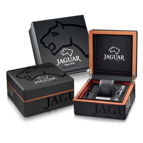 Jaguar Orologio Uomo Gomma Nera - Quarzo, Data, Vetro Zaffiro - Impermeabile 10 Atm - J691/2 Special Edition - 2