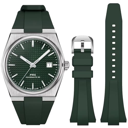 REBANDACE Cinturino per Tissot PRX serie,12 mm cinturino in morbido