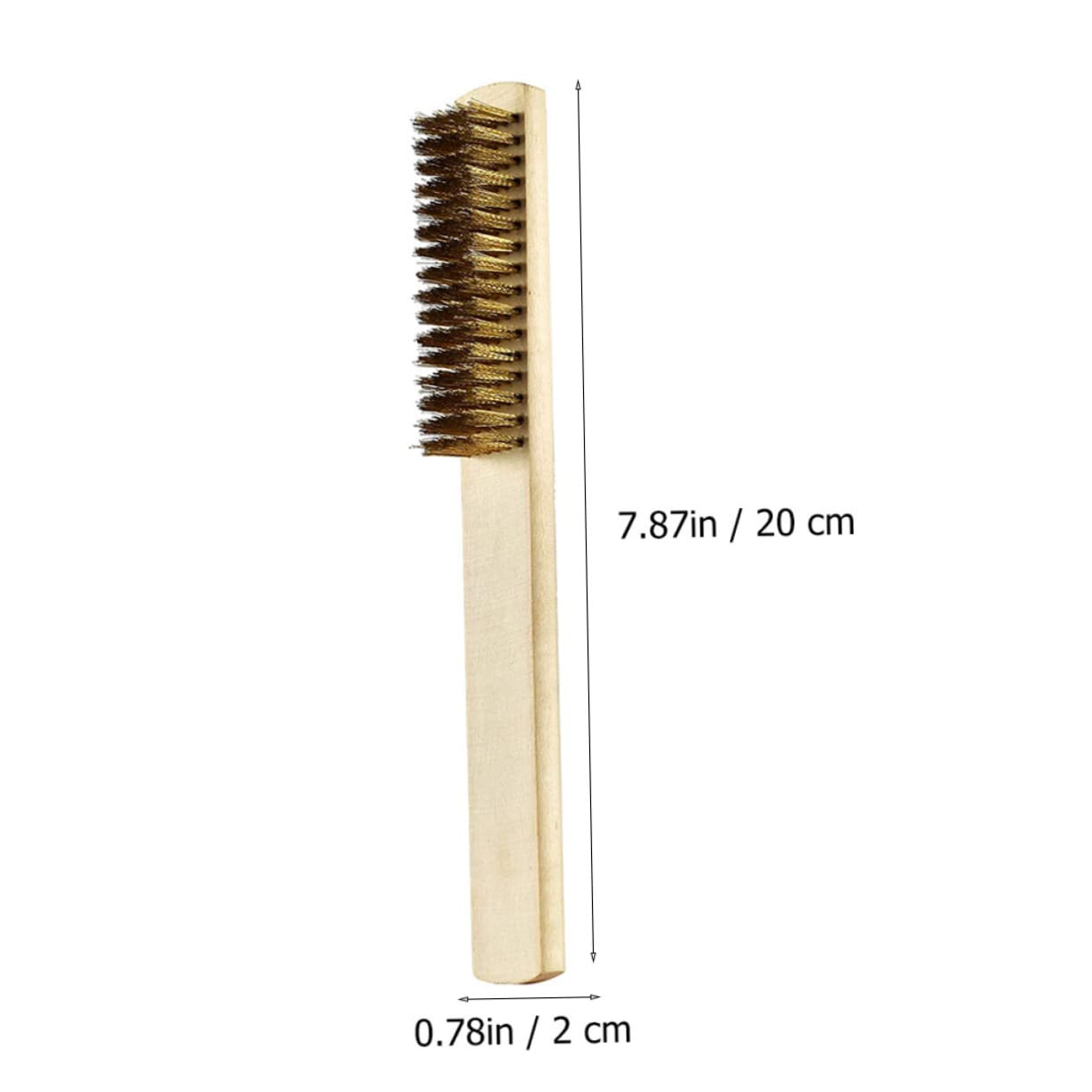 MUCKLILY Stainless Steel Wire Brush Rust Removal Tool Wood Handle Brush Set for Cleaning Polishing