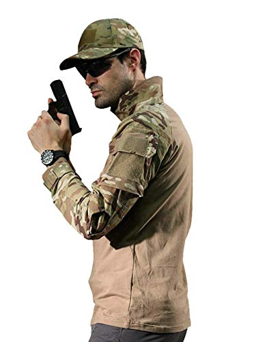 image for ANTARCTICA Mens Long Sleeve Tactical Shirt T-Shirt Men's Military Rapi