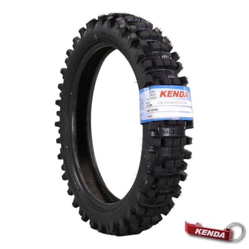 Kenda Trakmaster K760 110/100-18 Rear Tire for Motorcycles, Dirt Bikes, and City Bikes - Durable Off-Road & Street Performance with Keychain 110x100x18