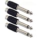 ATC Nickel Plated RCA Female to 1/4" TS Audio Molded Adapter,Suitable for Cameras, Headphones, Speakers, MP3 Players (Pack of 4)