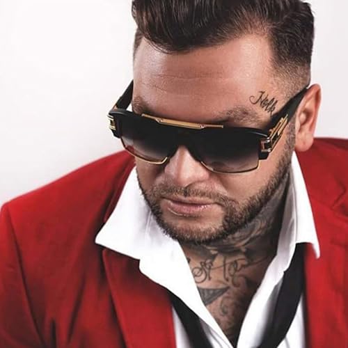 Personalized Large Frame Metallic Men's Sunglasses for Driving, Traveling Vacation, Fishing4