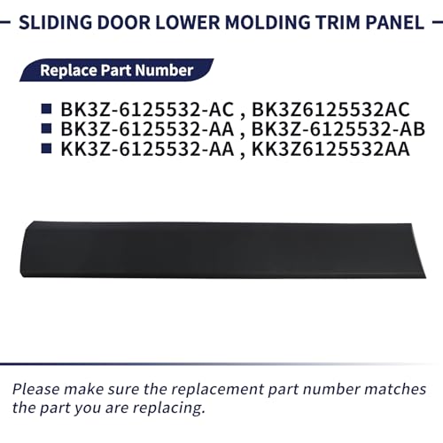 Magimaker Sliding Door Lower Molding Trim Panel Fit for Ford Transit 150/250/350/350HD 2015-2024, Right Passenger Side Exterior Center Cover Accessory, Fits Cargo Van Side Loading BK3Z6125532AC by Magimaker - Image 3