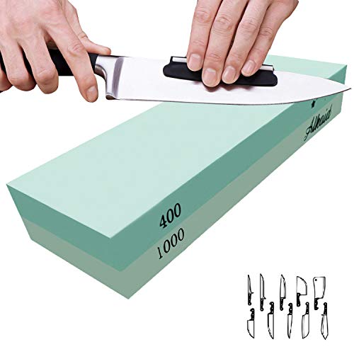 Whetstone Sharpening Stone 400/1000 Grit Kit,Whetstone Knife Sharpener Stone With Non-Slip Base,Chef Wet Stone For Knives,Blades,Waterstone Kitchen Gadgets #TOP2
