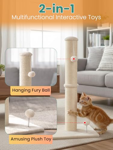 Rascador Torre para Gatos con Cuerda de Sisal Natural miniatura 3