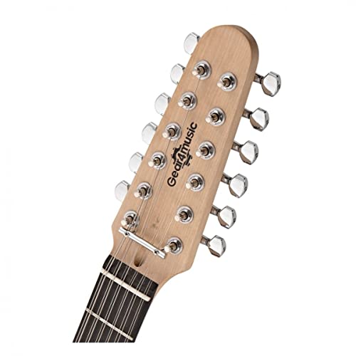 Gear4music Knoxville Guitare électrique 12 cordes avec corps en frêne massif - Les Beatles, Paul McCartney, John Lennon, RIngo Starr, George Harrison Gear4music Knoxville Guitare électrique 12 cordes avec corps en frêne massif – Image 8