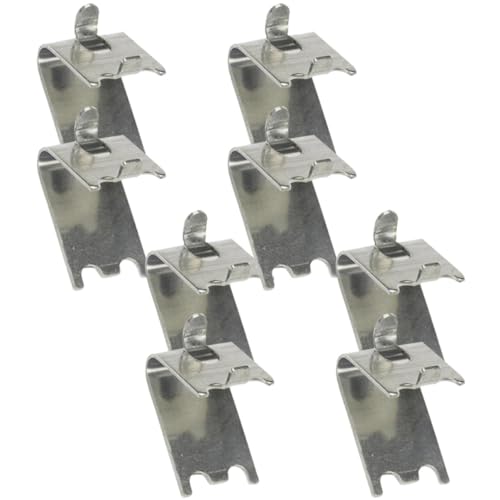LALAFINA 8 piezas Ganchos de Soporte de Estante para Refrigerador Inoxidable de Clips para Rejillas Congelador Soporte Durable y de Instalar Accesorios para Almacenamiento Cocina