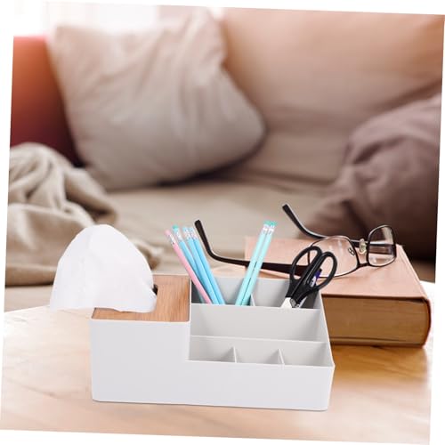 Boîte à mouchoirs avec rangement contre le désordre des télécommandes - 4