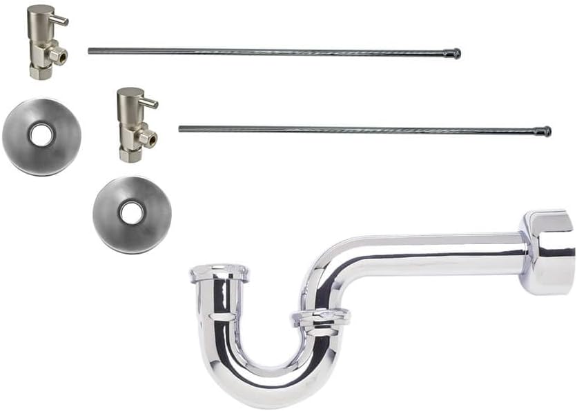 Oval Handle Angle Toilet Supply Kit with Corrugated Supply Tube Finish: Antique Copper