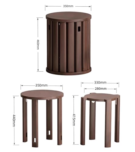 Taburetes de madera apilables para crear rincones acogedores en tu salón 2
