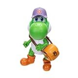 The Super Mario Galaxy Movie 5” Action Figures Series 1 – Yoshi Figure with Hat, Sunglasses, and Satchel Accessories - Premium Details 20 Points of Articulation