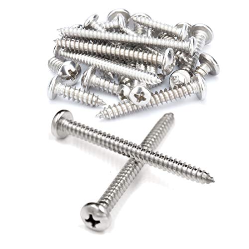 Drenky 100 Stück Holzschrauben 4x30 mm Panhead Schrauben Aus Edelstahl Rostfrei A2 Kreuzschlitz Vollgewinde m4 Schrauben… – Bild 8