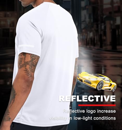 Image of Men's Quick-Dry Sportswear T-Shirts,4 /6 Pack Breathable Moisture Wicking Gym Tops for Training & Workout,Short Sleeve Tees
