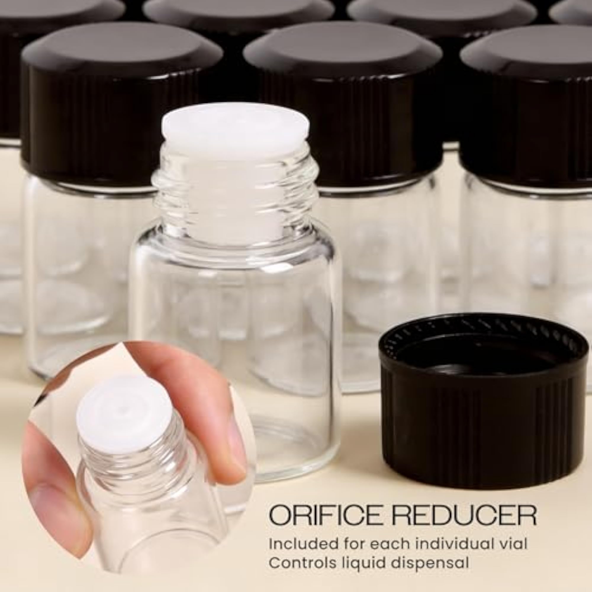 USA High Quality 2ml / 5/8 Dram Amber Glass Vial with Dropper Top