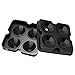 Ice Cube Trays,Ideolco Diamond-Shaped Ice Cube Molds Maker, Flexible Silicone Ice Tray with Spill-Resistant Removable Lid and Funnel for Cocktail Whisky Bourbon Pudding-Black