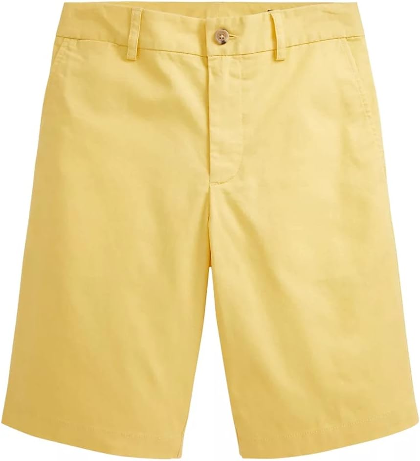 Polo Ralph Lauren Boy's Flat Front Chino Shorts (New Yellow, 16)
