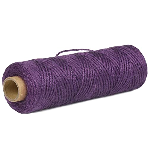 Image of 2mm 328ft Colored Natural Jute Twine String for Gift Wrapping Craft Baker Plant Christmas Ribbon Twine Handmade Arts Decoration Thin Packing String Home Decor