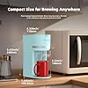 Single Serve Coffee Maker Machine for K-Cup and Ground Coffee, 6 to 12 oz. Brew Sizes, Fast Brew Single Cup Coffee Machine with Descaling Reminder and Water Window, Perfect for Small Spaces, Blue