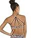 icyzone Padded Strappy Sports Bra Yoga Tops Activewear Workout Clothes for Women(L,Fireworks)