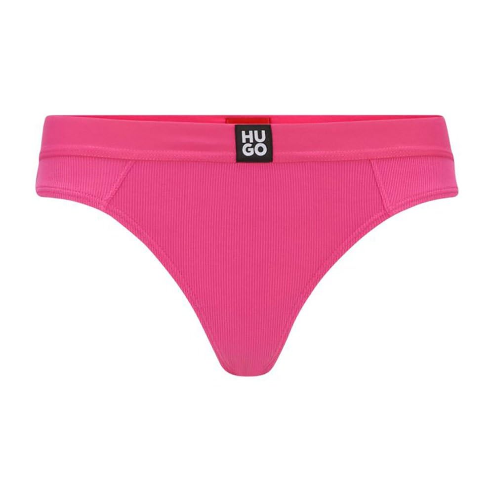 HUGO Women's Thong Rib Thong, Bright Pink670, L