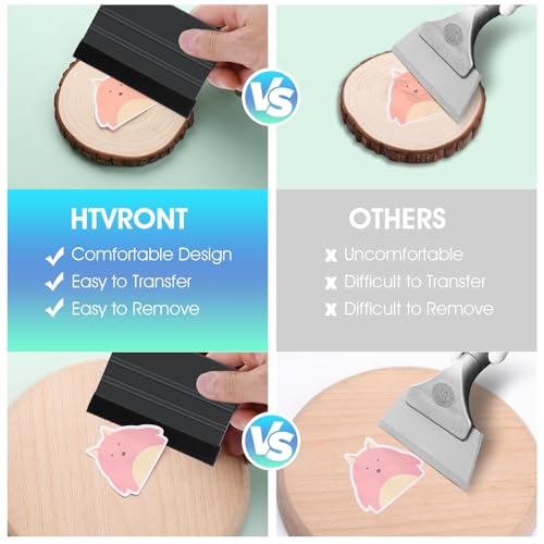 2Pcs Vinyl Squeegee Tool Felt Edge Squeegee Decal Squeegees Remove Bubbles, 4 Inch Felt Squeegees Vinyl Scraper Tool (Black)